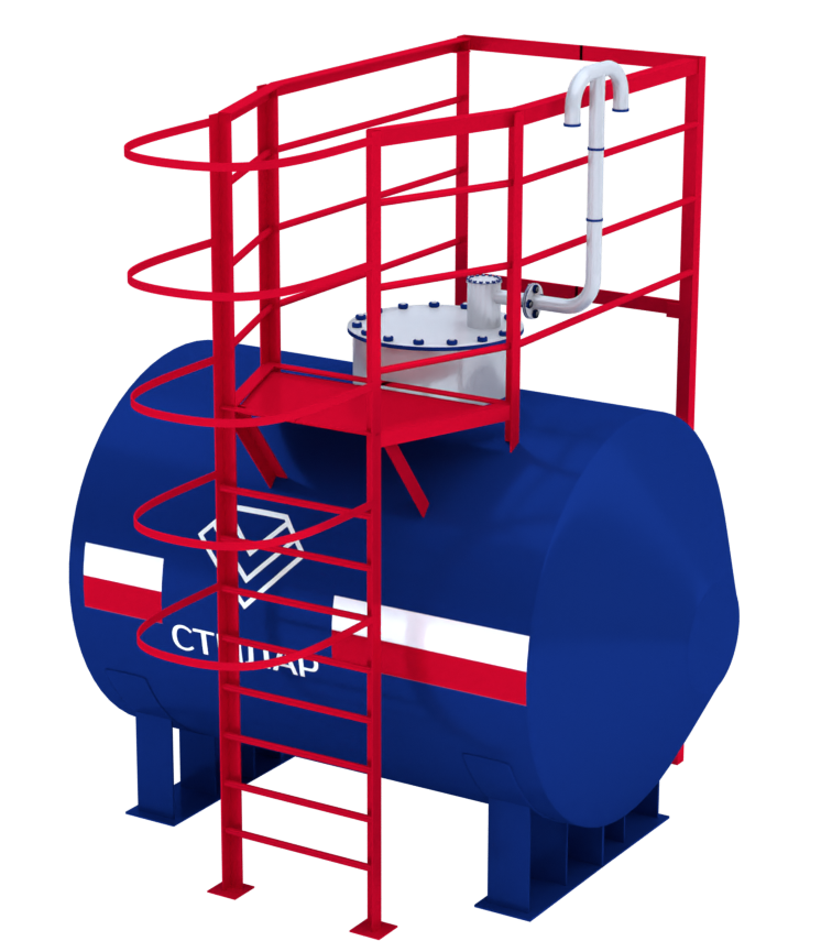Горизонтальный резервуар РГСН для нефтепродуктов 10 м³ от завода-производителя